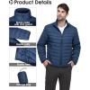 Outdoor Ventures Men’s Lightweight Packable Puffer Winter Jacket Insulated Puffy Coat for Snow Ski Hiking Travel(Collegiate Navy(fold in Bag))