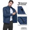 Outdoor Ventures Men’s Lightweight Packable Puffer Winter Jacket Insulated Puffy Coat for Snow Ski Hiking Travel(Collegiate Navy(fold in Bag))