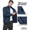 Outdoor Ventures Men’s Lightweight Packable Puffer Winter Jacket Insulated Puffy Coat for Snow Ski Hiking Travel(Dark Denim(fold in Pocket Or Bag))