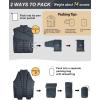 Outdoor Ventures Men’s Lightweight Packable Puffer Winter Jacket Insulated Puffy Coat for Snow Ski Hiking Travel(Dark Grey(fold in Pocket Or Bag))
