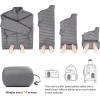 Outdoor Ventures Men’s Lightweight Packable Puffer Winter Jacket Insulated Puffy Coat for Snow Ski Hiking Travel(Grey(fold in Bag))