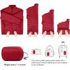 Outdoor Ventures Men’s Lightweight Packable Puffer Winter Jacket Insulated Puffy Coat for Snow Ski Hiking Travel(Mountain Red(fold in Bag))