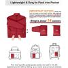 Outdoor Ventures Men’s Lightweight Packable Puffer Winter Jacket Insulated Puffy Coat for Snow Ski Hiking Travel(Mountain Red(fold in Pocket))