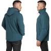 Outdoor Ventures Men’s Lightweight Softshell Jacket Fleece Lined Hooded Water Resistant Winter Hiking Windbreaker Jackets(Cadet Blue-removable Hood)