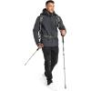 Outdoor Ventures Men’s Lightweight Softshell Jacket Fleece Lined Hooded Water Resistant Winter Hiking Windbreaker Jackets(Darkgrey Melange-removable Hood)