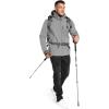 Outdoor Ventures Men’s Lightweight Softshell Jacket Fleece Lined Hooded Water Resistant Winter Hiking Windbreaker Jackets(Mid Grey-removable Hood)