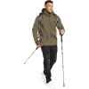 Outdoor Ventures Men’s Lightweight Softshell Jacket Fleece Lined Hooded Water Resistant Winter Hiking Windbreaker Jackets(Stone Green- Removable Hood)