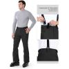 Outdoor Ventures Mens Snow Bibs Waterproof Insulated Overalls Ski Pants Warm Winter Snowboarding Detachable(Black-1)