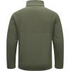Outdoor Ventures Men’s Softshell Jacket Waterproof Fleece Lined Rain Shell Jacket Lightweight Windbreaker for Hiking Travel(Olive)