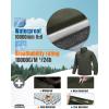 Outdoor Ventures Men’s Softshell Jacket Waterproof Fleece Lined Rain Shell Jacket Lightweight Windbreaker for Hiking Travel(Olive)
