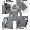 Outdoor Ventures Women’s Full Zip Up Athletic Jacket Lightweight Workout Running Jacket with Pockets for Hiking Yoga Gym(Light Grey Heather)