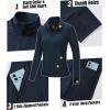Outdoor Ventures Women’s Full Zip Up Athletic Jacket Lightweight Workout Running Jacket with Pockets for Hiking Yoga Gym(Navy Blue)
