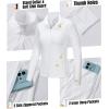 Outdoor Ventures Women’s Full Zip Up Athletic Jacket Lightweight Workout Running Jacket with Pockets for Hiking Yoga Gym(White)
