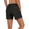 Outdoor Ventures Women’s Hiking Shorts Stretch Lightweight Golf Shorts Quick Dry UPF 50+ 5 inch Cargo Short for Camping(Dark Black)