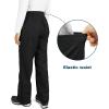 Outdoor Ventures Women’s Rain Pants Packable Waterproof Hiking Pants Windproof Breathable Outdoor Rain Over Pants(Black)