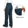 Outdoor Ventures Women’s Rain Pants Packable Waterproof Hiking Pants Windproof Breathable Outdoor Rain Over Pants(Dark Blue)