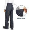 Outdoor Ventures Women’s Rain Pants Packable Waterproof Hiking Pants Windproof Breathable Outdoor Rain Over Pants(Grey)