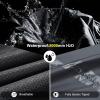 Outdoor Ventures Women’s Rain Pants Packable Waterproof Hiking Pants Windproof Breathable Outdoor Rain Over Pants(Grey)