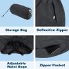 Outdoor Ventures Women’s Rain Pants Packable Waterproof Hiking Pants Windproof Breathable Outdoor Rain Over Pants(Grey)