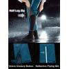 Outdoor Ventures Women’s Rain Pants Packable Waterproof Hiking Pants Windproof Breathable Outdoor Rain Over Pants(Moroccan Blue)