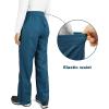 Outdoor Ventures Women’s Rain Pants Packable Waterproof Hiking Pants Windproof Breathable Outdoor Rain Over Pants(Moroccan Blue)