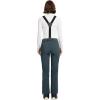 Outdoor Ventures Women’s Ski Snow Bib Pants Warm Insulated Waterproof Snowboard Softshell Pants with Detachable Bib(Dim Grey)