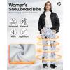 Outdoor Ventures Women’s Ski Snow Bib Pants Warm Insulated Waterproof Snowboard Softshell Pants with Detachable Bib(Fissure)