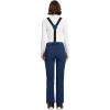 Outdoor Ventures Women’s Ski Snow Bib Pants Warm Insulated Waterproof Snowboard Softshell Pants with Detachable Bib(Navy Blue)