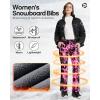 Outdoor Ventures Women’s Ski Snow Bib Pants Warm Insulated Waterproof Snowboard Softshell Pants with Detachable Bib(Rose Melange)
