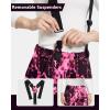 Outdoor Ventures Women’s Ski Snow Bib Pants Warm Insulated Waterproof Snowboard Softshell Pants with Detachable Bib(Rose Melange)