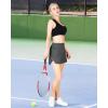 Outdoor Ventures Women’s Tennis Skirts with Pockets, Golf Skort Workout Athletic Running Hiking Skirts with Shorts(Grey-upgrade)