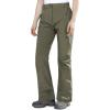 Outdoor Ventures Fleece Lined Waterproof Pants Women Ski Snow Insulated Softshell Snowboard Hiking with Boot Cut(New Olive Green – Elastic Waistband)