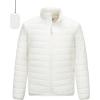 Outdoor Ventures Men’s Lightweight Packable Puffer Winter Jacket Insulated Puffy Coat for Snow Ski Hiking Travel(Cream(fold in Pocket Or Bag))