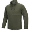 Outdoor Ventures Men’s Softshell Jacket Waterproof Fleece Lined Rain Shell Jacket Lightweight Windbreaker for Hiking Travel(Olive)