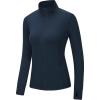 Outdoor Ventures Women’s Full Zip Up Athletic Jacket Lightweight Workout Running Jacket with Pockets for Hiking Yoga Gym(Navy Blue)
