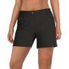 Outdoor Ventures Women’s Hiking Shorts Stretch Lightweight Golf Shorts Quick Dry UPF 50+ 5 inch Cargo Short for Camping(Dark Black)