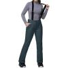 Outdoor Ventures Women’s Ski Snow Bib Pants Warm Insulated Waterproof Snowboard Softshell Pants with Detachable Bib(Dim Grey)