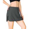 Outdoor Ventures Women’s Tennis Skirts with Pockets, Golf Skort Workout Athletic Running Hiking Skirts with Shorts(Grey-upgrade)