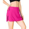 Outdoor Ventures Women’s Tennis Skirts with Pockets, Golf Skort Workout Athletic Running Hiking Skirts with Shorts(Pink-upgrade)