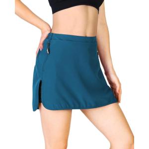 Outdoor Ventures Women’s Tennis Skirts with Pockets, Golf Skort Workout Athletic Running Hiking Skirts with Shorts(Blue-upgrade)