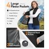 Outdoor Ventures Women’s Fleece Vest, Zip Up Lightweight Soft Running Vest Outerwear Sleeveless with Pockets(Black)