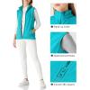Outdoor Ventures Women’s Polar Fleece Zip Vest Outerwear with Pockets,Warm Sleeveless Coat Vest for Fall & Winter(Aquamarine Blue)