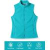 Outdoor Ventures Women’s Polar Fleece Zip Vest Outerwear with Pockets,Warm Sleeveless Coat Vest for Fall & Winter(Aquamarine Blue)