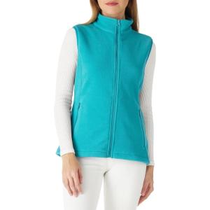 Outdoor Ventures Women’s Polar Fleece Zip Vest Outerwear with Pockets,Warm Sleeveless Coat Vest for Fall & Winter(Aquamarine Blue)