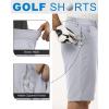 Outdoor Ventures Men’s Golf Shorts 11″ Inseam Classic-Fit Flat Front Stretch Casual Shorts with Pockets Summer Hiking Travel(Silver)