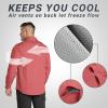 Outdoor Ventures Men’s UPF 50+ UV Sun Protection SPF Hiking Shirt Long Sleeve Lightweight Quick Dry for Safari Travel Fishing(Watermelon)