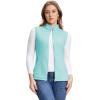Outdoor Ventures Women’s Fleece Vest, Zip Up Lightweight Soft Running Vest Outerwear Sleeveless with Pockets(Mint Green)